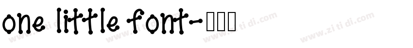 one little font字体转换